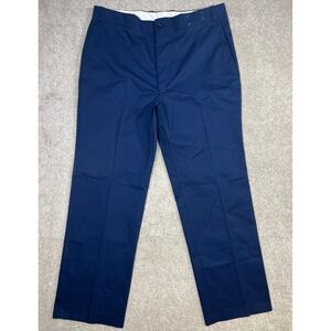 Vtg 70s Sears Fieldmaster Perm Prest Blue Mens Dress Pants Size 42x32 EUC